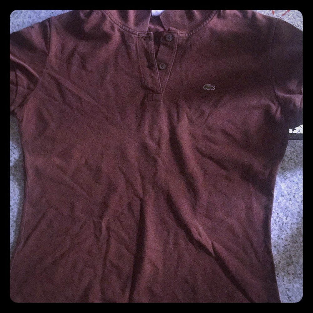 Brown Lacoste Polo